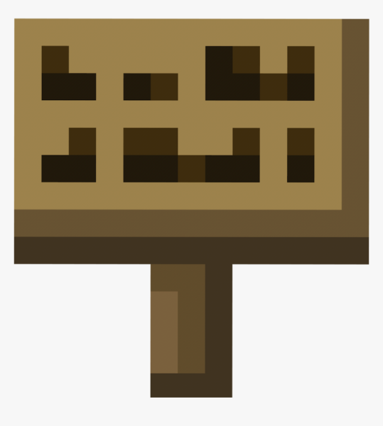 Табличка в МАЙНКРАФТЕ