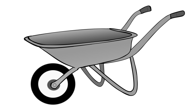 Силуэт тачка для огорода