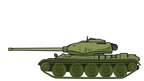 Танк сбоку вектор