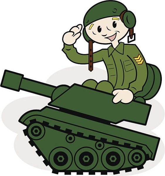 Иллюстрация танкиста для детей
