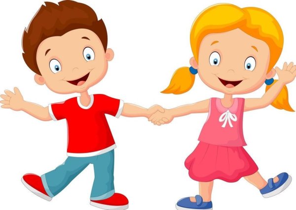 Мальчик и девочка мультяшные