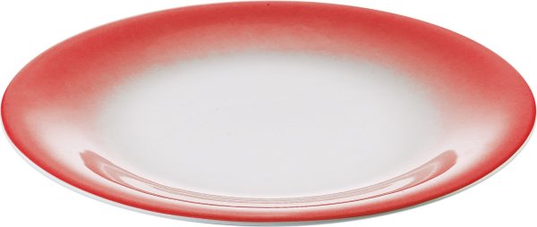 Красная тарелка на прозрачном фоне