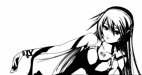 Аниме чёрно белое