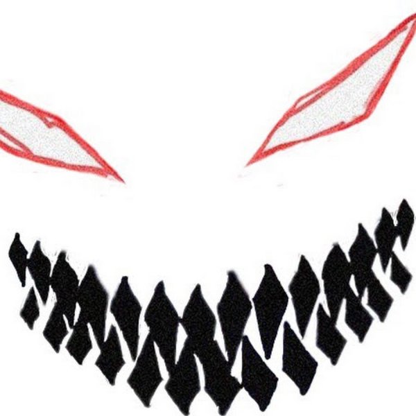 Демоническая улыбка без фона