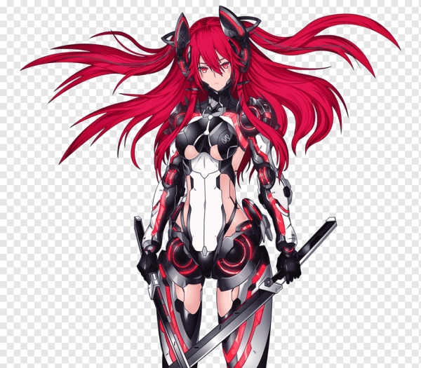 Тян с красными волосами