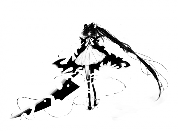 Аниме черно белое