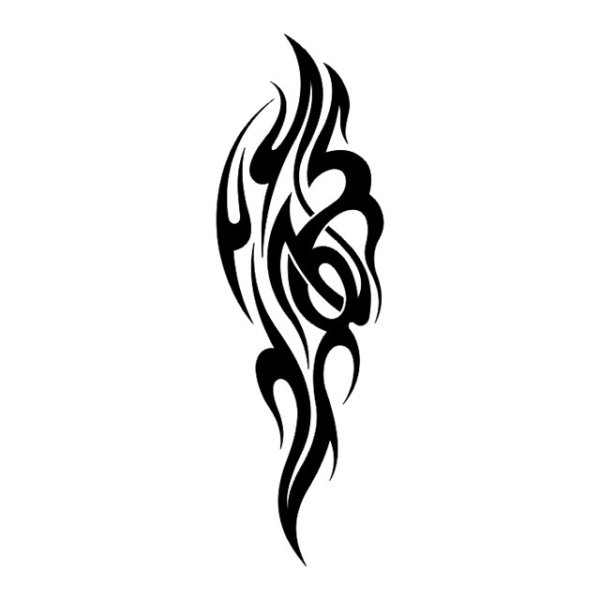 Черные узоры тату