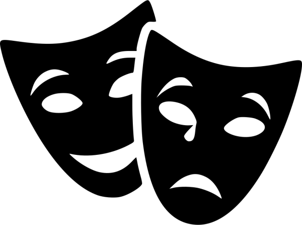 Театральные маски силуэт