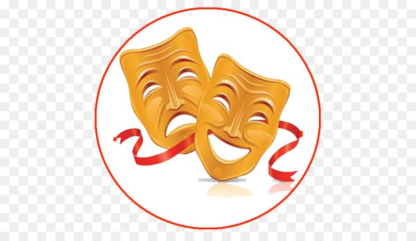 Театральные маски в круге