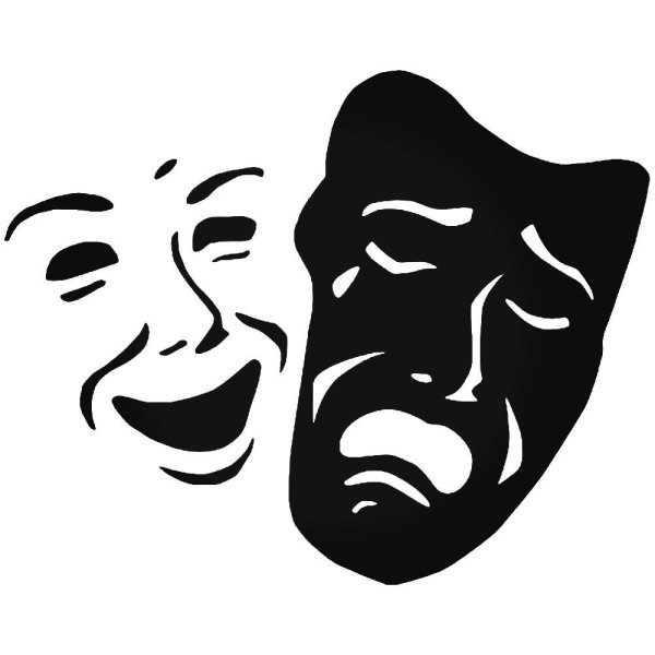 Театральные маски силуэт