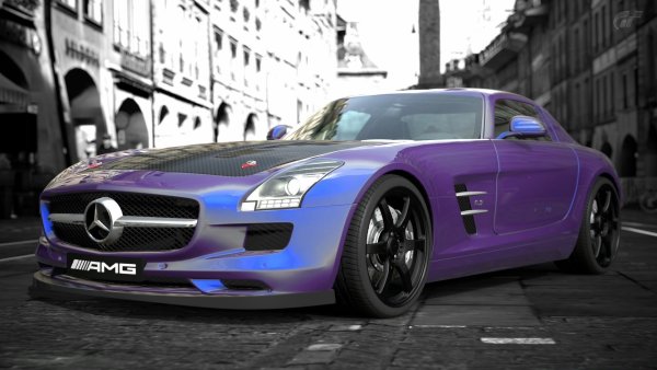 Mercedes-Benz SLS фиолетовый