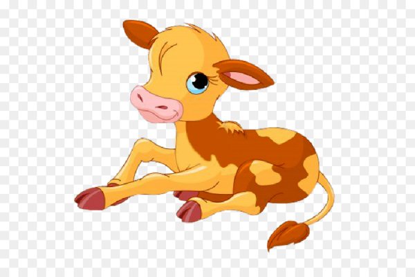 Теленок мультяшный