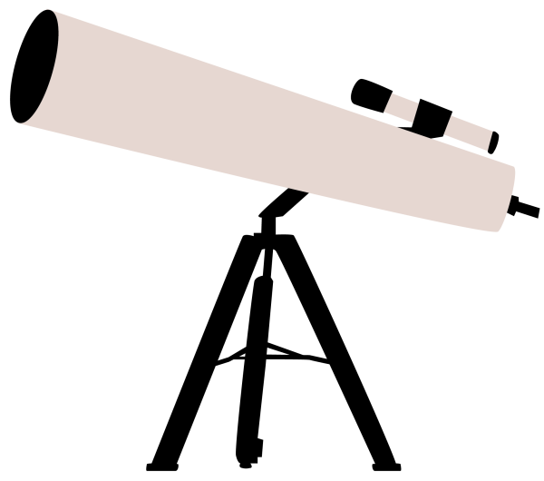 Телескоп рефрактор вектор