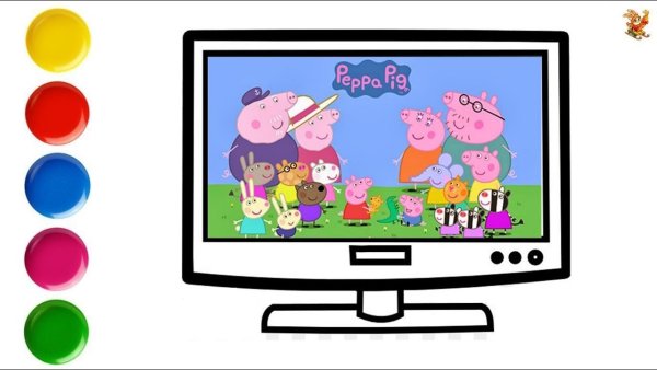 Телевизор с изображением мультиков