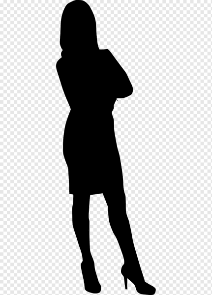 Силуэт человека девушки