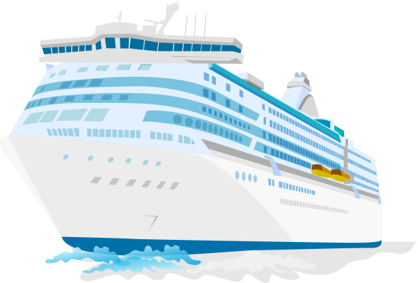 Круизный лайнер вектор силуэт