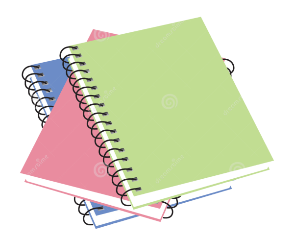 Тетрадка на прозрачном фоне