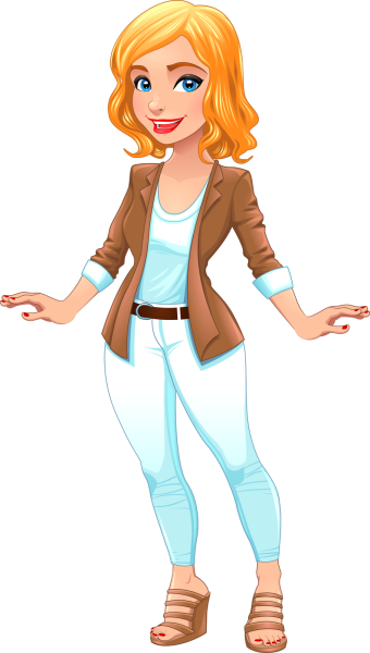 Векторный персонаж девушка