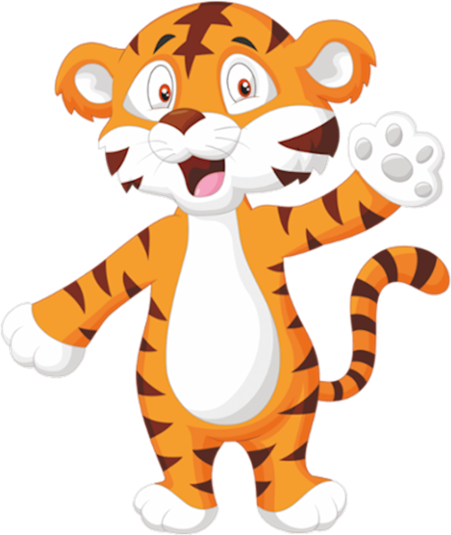 Тигренок на прозрачном фоне