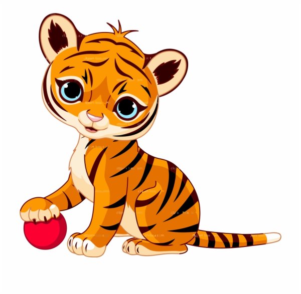 Тигренок мультяшный