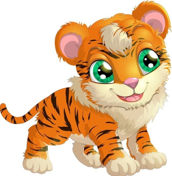 Мультяшные тигрята девочки