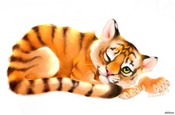 Тигренок мультяшный