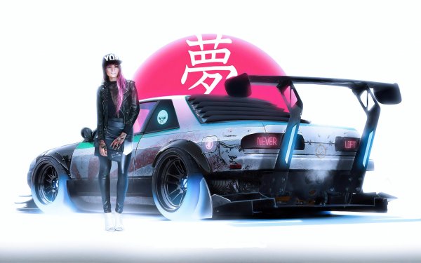 Обои в стиле японских машин