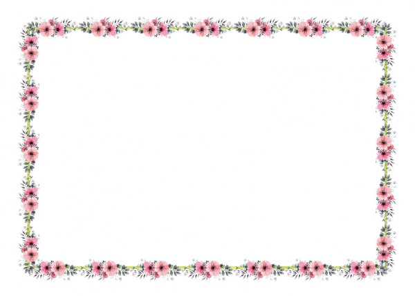 Тонкая Цветочная рамка