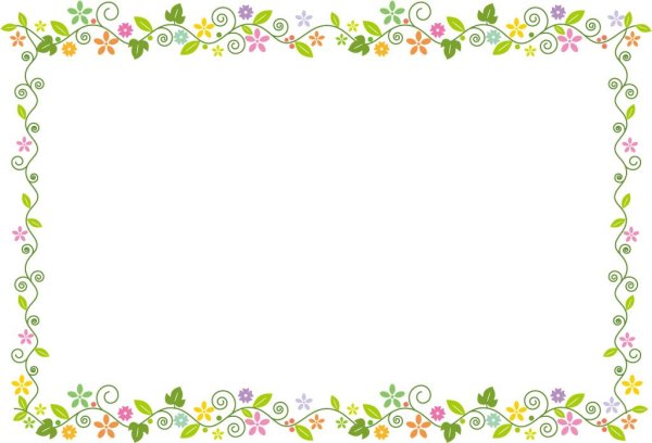 Рамка цветы тонкая