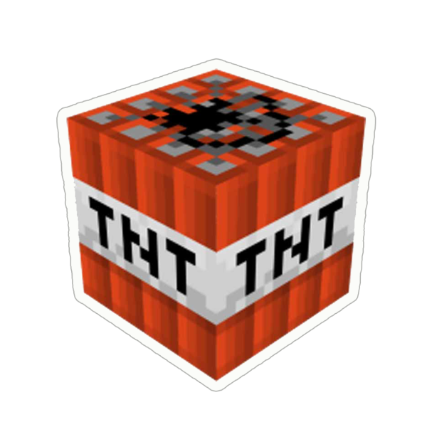 Динамит из МАЙНКРАФТА на прозрачном фоне