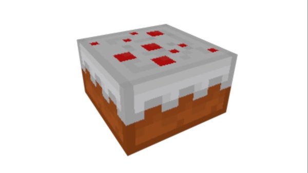 Торт в МАЙНКРАФТЕ на белом фоне