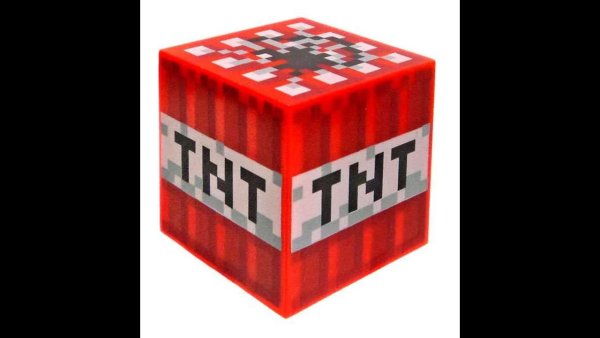 Динамит из МАЙНКРАФТА на прозрачном фоне