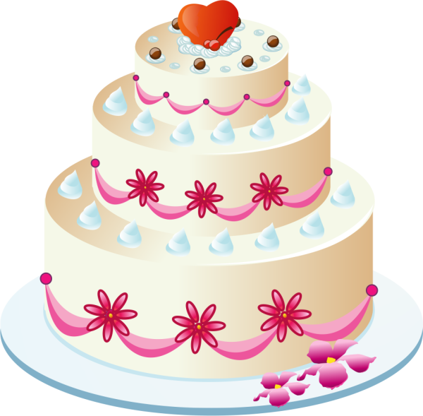 Торт детский на белом фоне