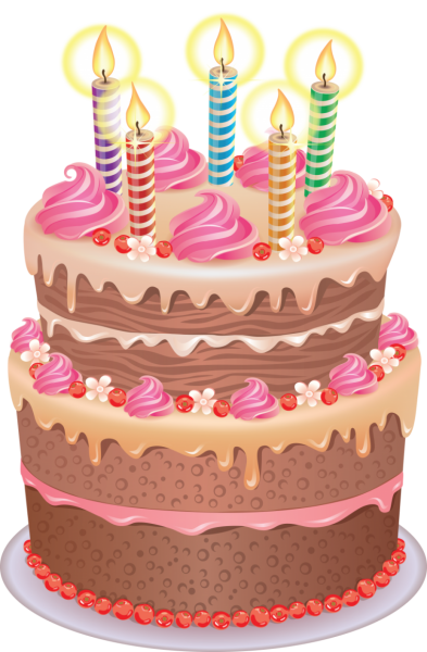 Торт мультяшный на прозрачном фоне