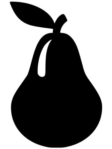 Силуэты фруктов и овощей