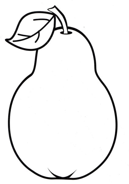 Груша раскраска для малышей