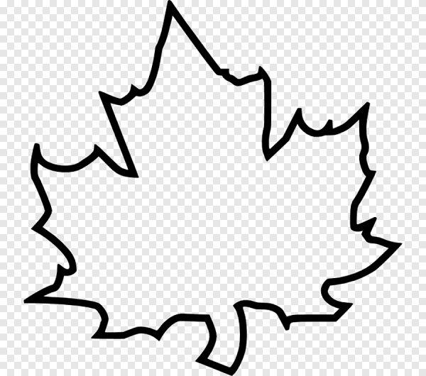 Лист клена трафарет