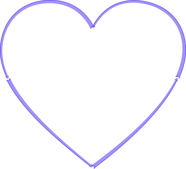 Контур сердца на прозрачном фоне