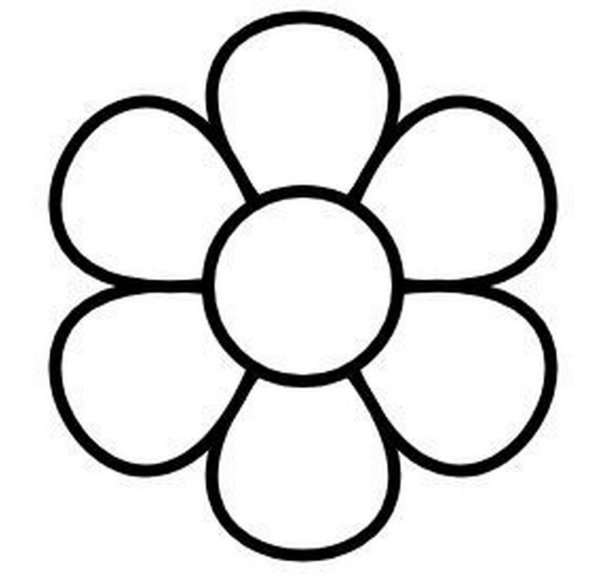 Цветочек черно белый