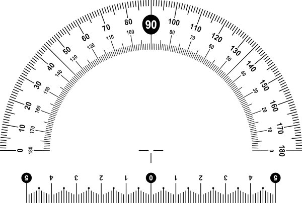 Транспортир печать а4