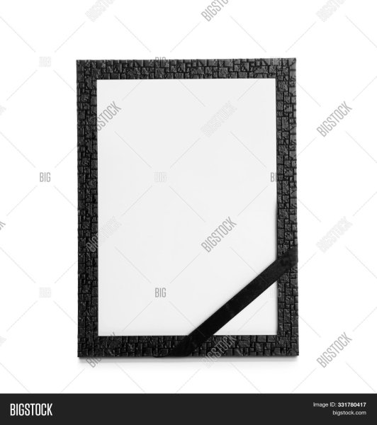 Рамка с черной лентой на похороны