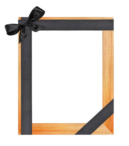 Фоторамка с черной лентой