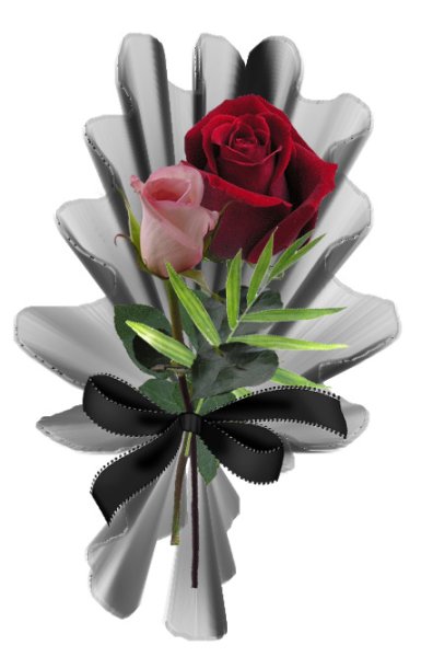 Похоронные цветы на прозрачном фоне