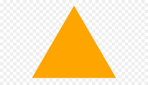 Желтый треугольник на прозрачном фоне