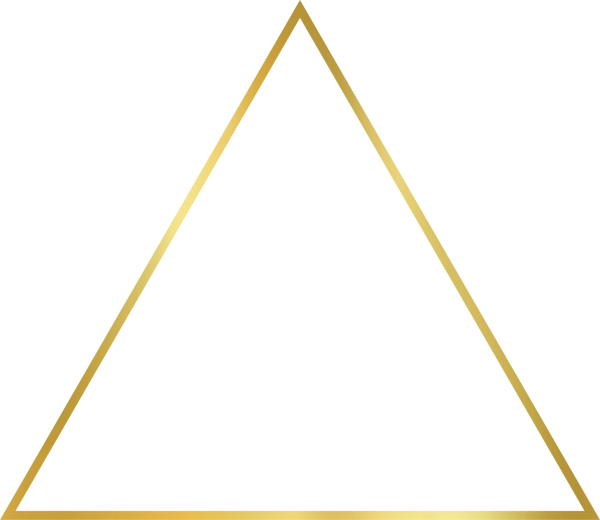 Золотой треугольник на прозрачном фоне