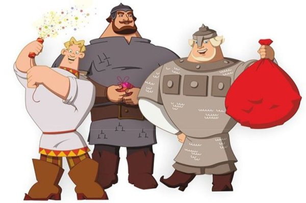 Богатырь на белом фоне