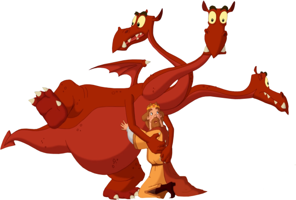 Змей Горыныч три богатыря