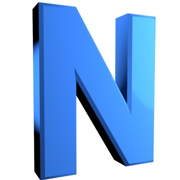Объемная буква n