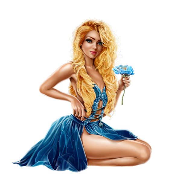 Красавица на прозрачном фоне