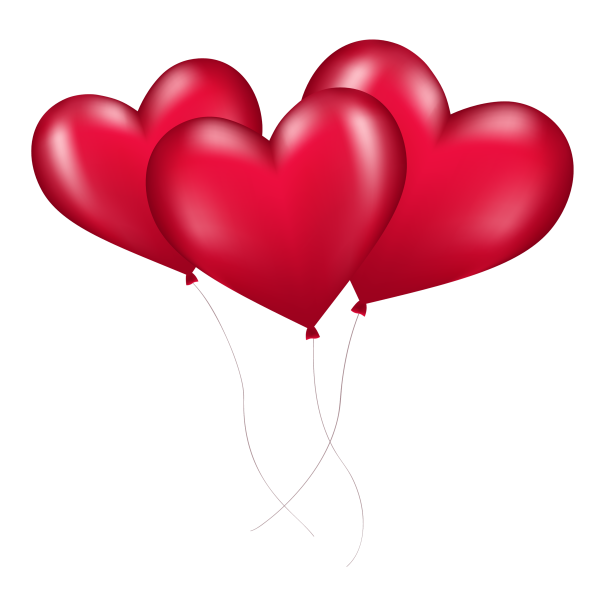 Сердечки на прозрачном фоне